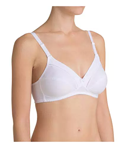 Triumph Cotton Classic Stretch N Reggiseno, Bianco, 90B Donna
