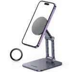 UGREEN Supporto Magnetico Magsafe da Tavolo Pieghevole per iPhone con Anelli in Metallo