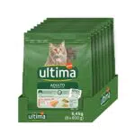 Ultima Adult Salmone - Crocchette per gatti - Confezione da 8 x 800g - Totale 6