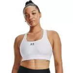 Under Armour HG Armour Mid Padless Reggiseno, Bianco