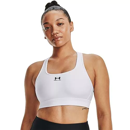 Under Armour HG Armour Mid Padless Reggiseno, Bianco