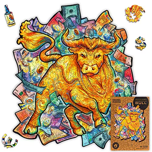 UNIDRAGON Puzzle Originali di Legno - Toro Prosperoso