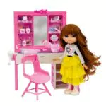 Unique Eyes - Set Beauty Day con bambola articolata alta 25cm inclusa che segue il tuo sguardo