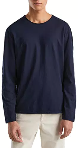 United Colors of Benetton T-Shirt M/L 3JE1J19A9, Blu Scuro 016 V3