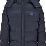 Urban Classics Boys Hooded Puffer Jacket Giacca, Blu Navy