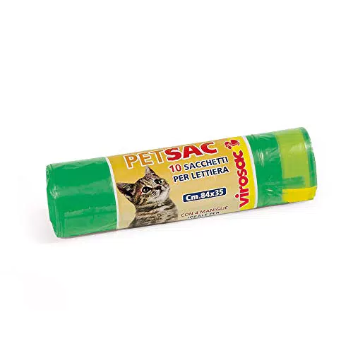 Virosac - Petsac - Sacchi resistenti e antigoccia ideali per lettiere dei gatti dotati di 4 pratiche maniglie estraibili
