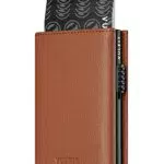 VULKIT Porta Carte Credito Portafoglio Slim Portacarte in Pelle Protezione Rfid Schermato Anticlonazione - Portatessere e Soldi con Porta Monete