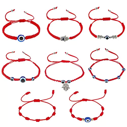 Weinsamkeit Bracciale Occhio Turco, Braccialetti 8 Red Evil Eye