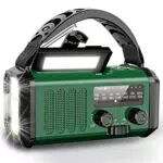 Wholede 2022 10000mAh Radio Manovella, AM/FM Radio Portatile di Emergenza con Caricabatterie per Cellulare Radio Solare Kit di Emergenza Dinamo con Torcia SOS Allarme per Campeggio