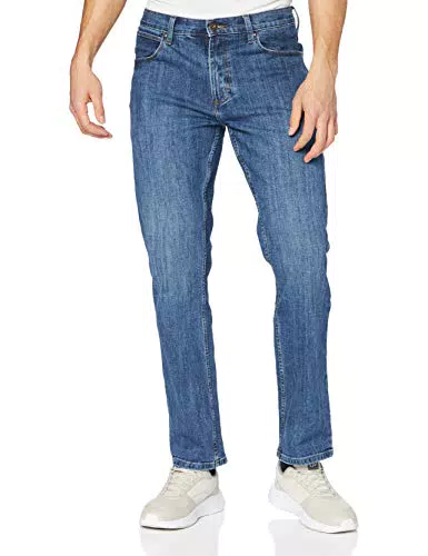 Wrangler Authentic Straight, Jeans Uomo, Blu