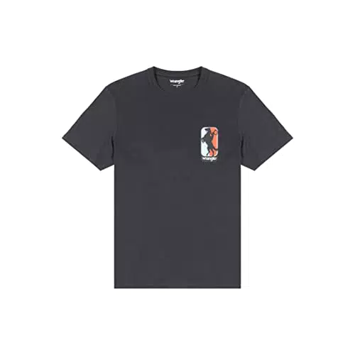 Wrangler Graphic Tee T-Shirt, Faded Black, X-Large Uomini