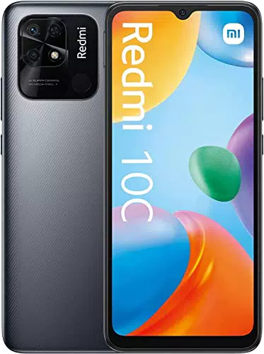 Xiaomi Redmi 10C Smartphone 4+64GB, Schermo HD+ Dot Drop da 6