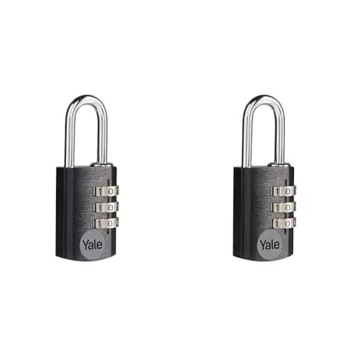 Yale Lucchetto in alluminio a combinazione YE3CB/20/121/1/BK nero