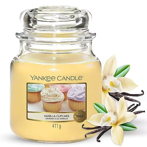 Yankee Candle Candela profumata in giara media, Cupcake alla vaniglia