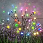 ZWOOS Luci Solari da Esterno Giardino, 4 Pezzi 10 Led Firefly Light Solari