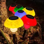 ZWOOS Luci Solari da Esterno Giardino, 4 Pezzi Fungo Lampade Solari