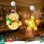 2 Pezzi Luci di Natale da Interno 3D, Decorazioni Natalizie Luminose per Finestre