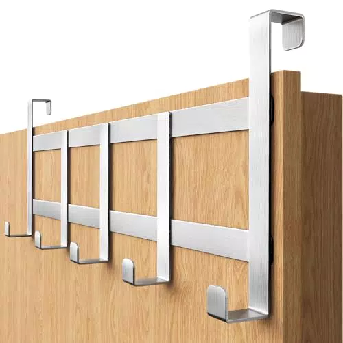 4smile Appendiabiti per porta 1.6cm, da appendere, con cuscinetti antiscivolo e feltro