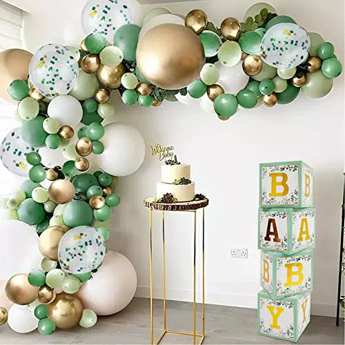 93 pezzi Kit ghirlanda palloncino verde salvia, arco palloncino verde salvia