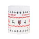 AC Milan Xmas Mug, ACM_Tazza_Natale Unisex Adulto, Bianco