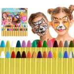 ACWOO Body Painting, 28 Colori Face Painting, Kit Pittura Pancia Face Painting Trucchi