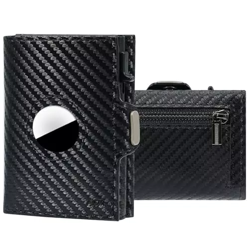 AISIR Portafoglio di Credito da Uomo Portacarte Slim RFID Porta Tessere