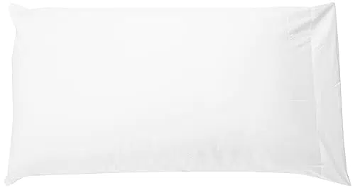 Amazon Basics - Federe in poliestere, 50 x 80 cm, confezione da 2 - Bianco brillante