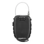 Amazon Basics - Lucchetto a 4 cifre, AB-BL101, con cavo retrattile