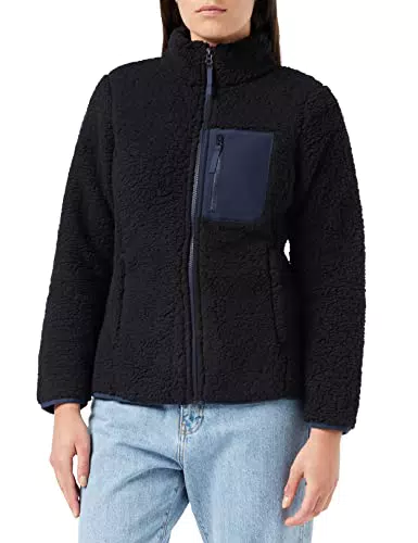 Amazon Essentials Giacca A Lupetto con Cerniera Integrale E Maniche Lunghe in Sherpa con Orlo in Tessuto Donna