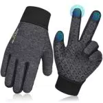 AOTOW Guanti Invernali Ciclismo per Bambini: Touch Screen Antivento Impermeabile e Antiscivolo Tenere Caldo Guanto per Trekking Sport Scooter Bici Moto Mtb Corsa Sci Racing Running 10-12 anni
