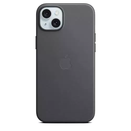 Apple Custodia MagSafe in tessuto FineWoven per iPhone 15 Plus - Nero ​​​​​​​