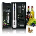 Apribottiglie Elettrico Set Cavatappi Professionale Acciaio Inox Ricaricabile Usb Taglierino Tappo per Bottiglie Vino Dosatore Antigoccia Kit Vino da Sommelier Idea Regalo Casa e Cucina