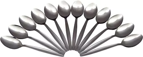 Argon Tableware Cucchiai da Dessert in Acciaio Inox - Set da 12 Pezzi
