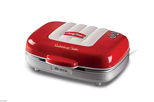 Ariete 1972 Sandwiches & Cookies Party Time, Piastra Elettrica Multifunzione