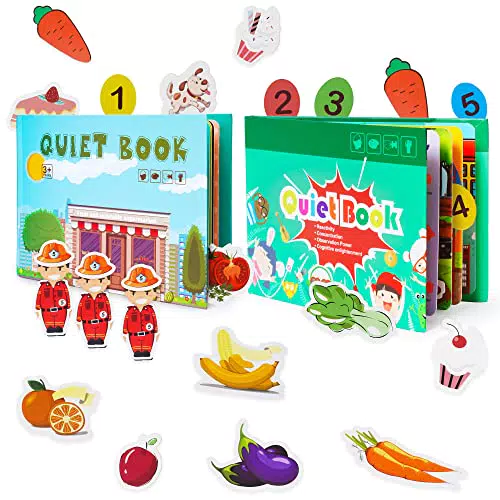 Ark miido Libro Tranquillo per i più Piccoli Montessori Libro Occupato per i Bambini per sviluppare Le capacità di apprendimento Libro educativo Regali per Ragazzi Ragazze 3+