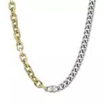 Armani Exchange Collana unisex, Collana a catena in acciaio inossidabile