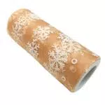 Artibetter Fiocco di Tulle Natalizio Rotolo di Tulle Scintillante Nastro di Garza di Organza 15cm 10 Yards