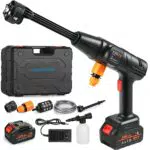 Aumotop Idropulitrice a Batteria 50bar 725psi Idropulitrice Portatile 6 in 1 Ugello con 2 Batteria 1500mAh