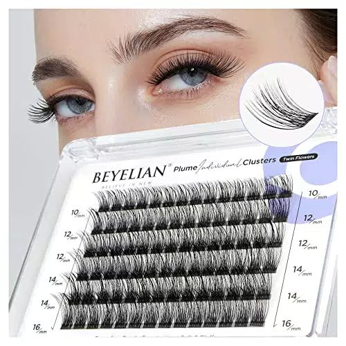 BEYELIAN Ciglia Finte Ciuffetti, D Curl Ciuffetti Extension Ciglia