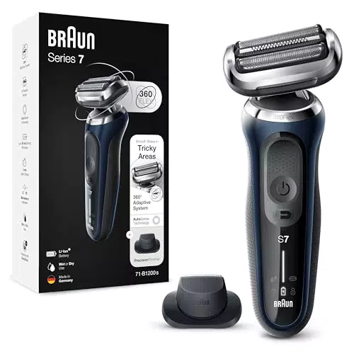 Braun Series 7 Rasoio Elettrico Barba, Rifinitore Di Precisione EasyClick