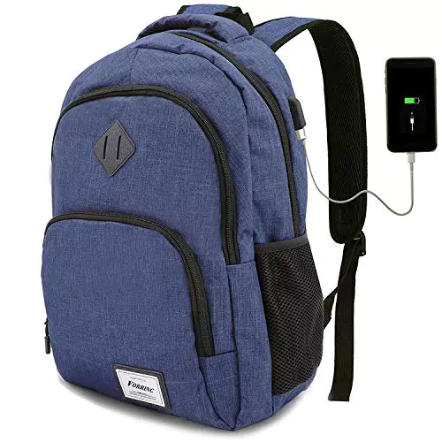 BSDZ Zaino Laptop con Porta USB Scuola Scuola 15.6 Pollici 35L Zaino per Donna e Uomo