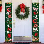 Bseical Set di 2 Pezzi Banner di Natale Benvenuto, Banner di Buon Natale