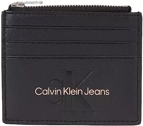 Calvin Klein Jeans Porta Carte Donna Sculpted Mono con Scomparto Monete