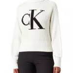 Calvin Klein Jeans Pullover Donna Blown Up Loose Sweater Collo Alto