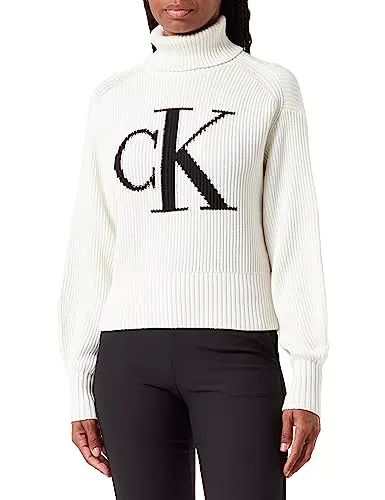 Calvin Klein Jeans Pullover Donna Blown Up Loose Sweater Collo Alto