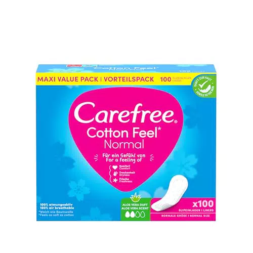 Carefree Salvaslip Cotton Feel Normal con profumo di aloe vera