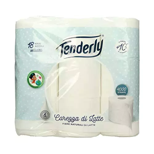 Carta Igienica Tenderly Carezze di Latte 108 rotoli 6x18