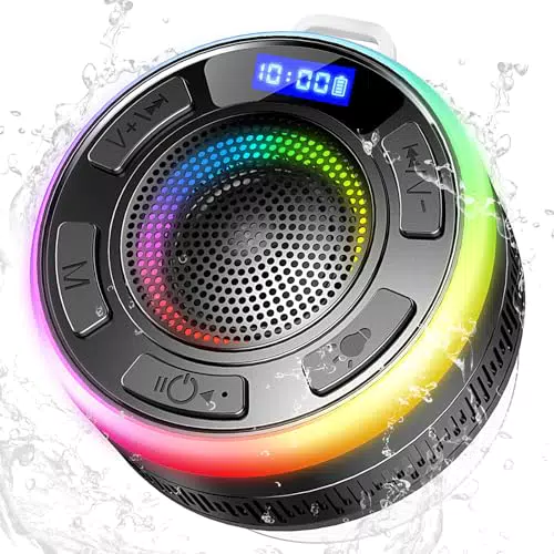 Cassa Bluetooth Doccia, Altoparlante Bluetooth IP7 Impermeabile con Ventosa