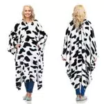 Catalonia Classy mucca Coperta poncho in pile Super morbida calda