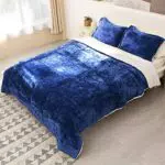 Catalonia Classy Set copripiumino king size in pile sherpa 3 pezzi